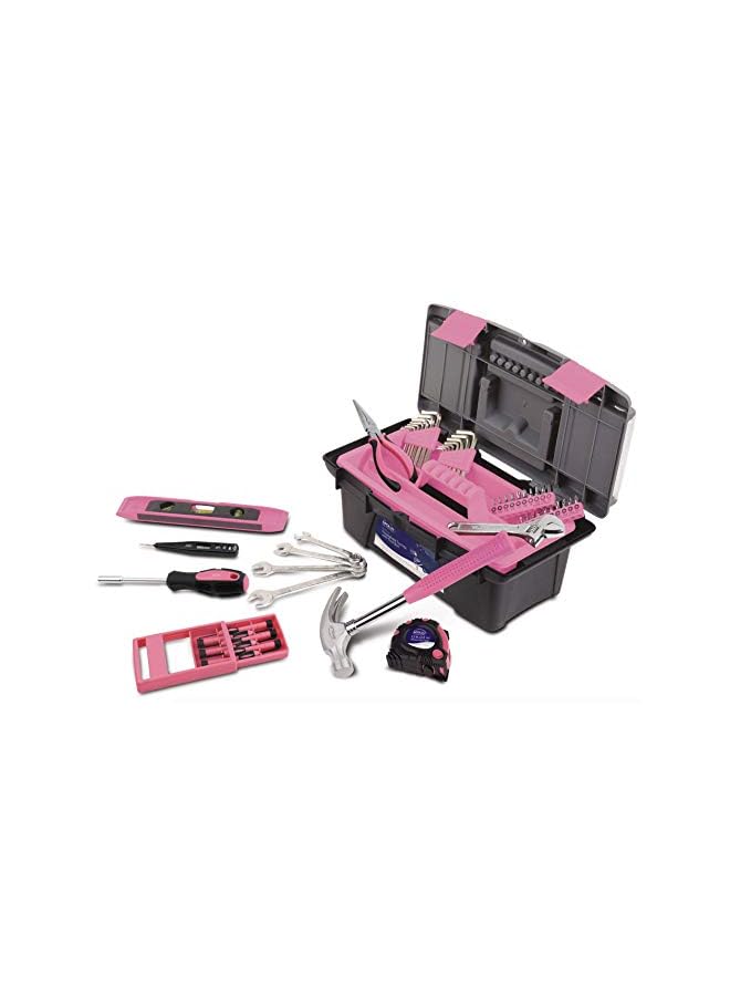 vesus Tools DT9773P 53 Piece Household Tool Set with Wrenches, Precision Screwdriver and Most Reached for Hand in Handy Box Pink Ribbon - Image 2