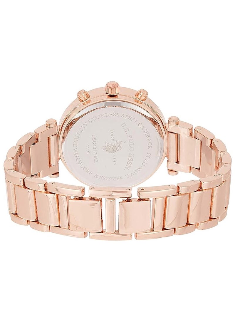 U.S. Polo Assn. U.S. Polo Assn. Women's Quartz Rose Gold-Toned Dress Watch (Model: USC40170)  - Image 3