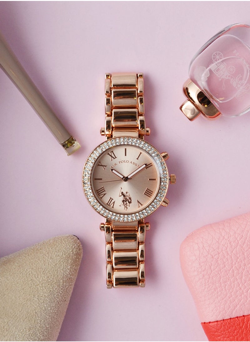 U.S. Polo Assn. U.S. Polo Assn. Women's Quartz Rose Gold-Toned Dress Watch (Model: USC40170)  - Image 4