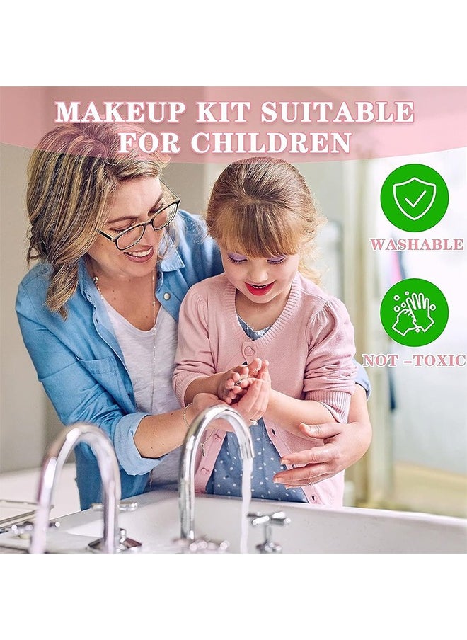 Beauenty - Kids Makeup Kit, Real Kids Makeup Set Washable Makeup Set Toys for Girls with Portable Makeup Box Including Lipstick, Eye Shadows and So On, Girls Toys for Girls Aged 5 6 7+ Year Old - Image 1