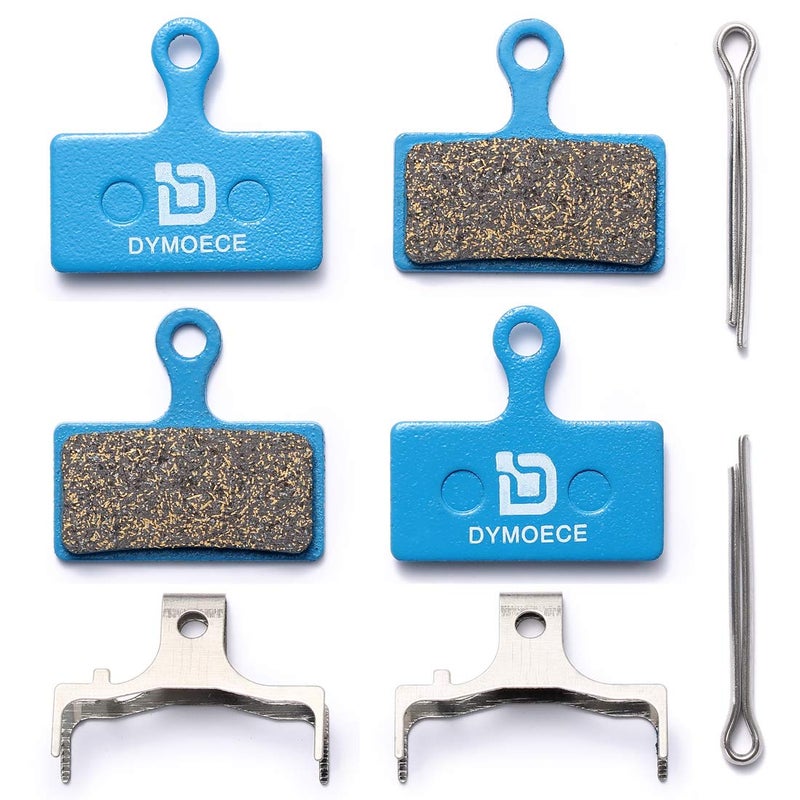 Dymoece ديمويك 2 زوج من وسادات فرامل القرص للدراجات متوافقة مع شيمانو ديور XT XTR SLX (راتنج، شبه معدني، معدن مطحون) SCP-SLX - Image 2