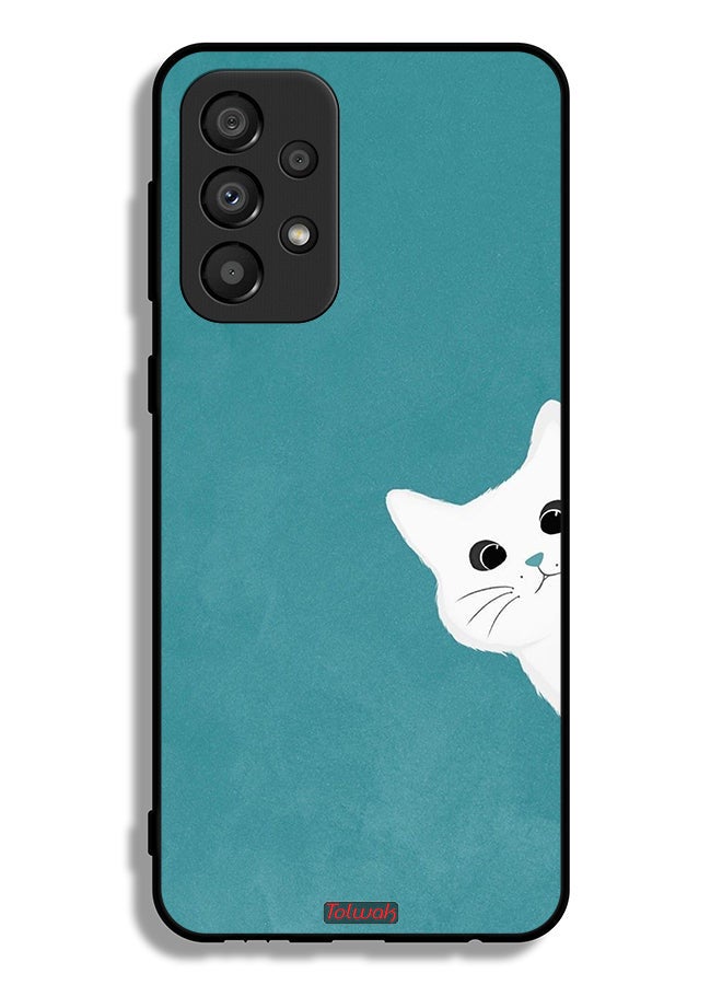 Tolwak Samsung Galaxy A33 5G Protective Case Cover Cat Appearing - Image 1