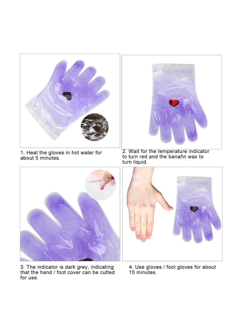 brunson Paraffin Wax Gloves for Hand Manicure Nourishing Gloves Paraffin Wax For Moisturizing Hydrating Hands Scented Disposable Microwaveable Thermal Therapy Soft Smooth Deeply Hydrates Wax Therapy  - Image 3