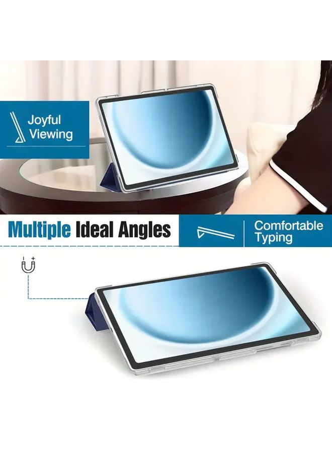 Black Tablet Case for Galaxy Tab A9 8 7 Inch Transparent Back Auto Sleep Wake Durable Cover - Image 5