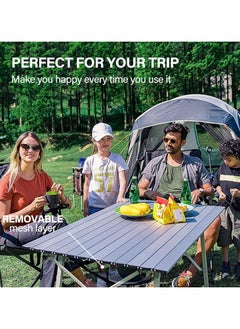 Lightweight Foldable Camping Table With Mesh Layer, Outdoor Adjustable Height Aluminum Folding Table With Carrying Bag For Beach, Picnic, Backyards, BBQ, Party And RV Trip - pzsku/Z1E072B054148892B9F2DZ/45/_/1719381627/ca0e8f1b-f3ad-4139-af6b-0b123bce8488