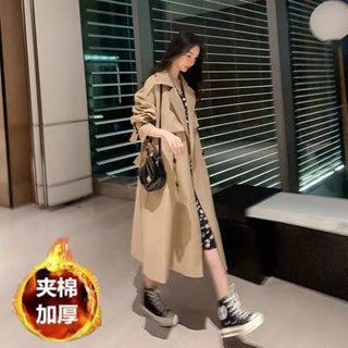 Windbreaker Coat Womens 2024 Spring and Autumn New Arrival Korean Style Mid-length Stylish Fashionable Popular Loose Coat Khaki [cotton and thickened] - pzsku/Z1E072B4CF9CD45F9FB63Z/45/1750434010/88dd5ee6-74bf-4448-8b71-9e3b37926b1b