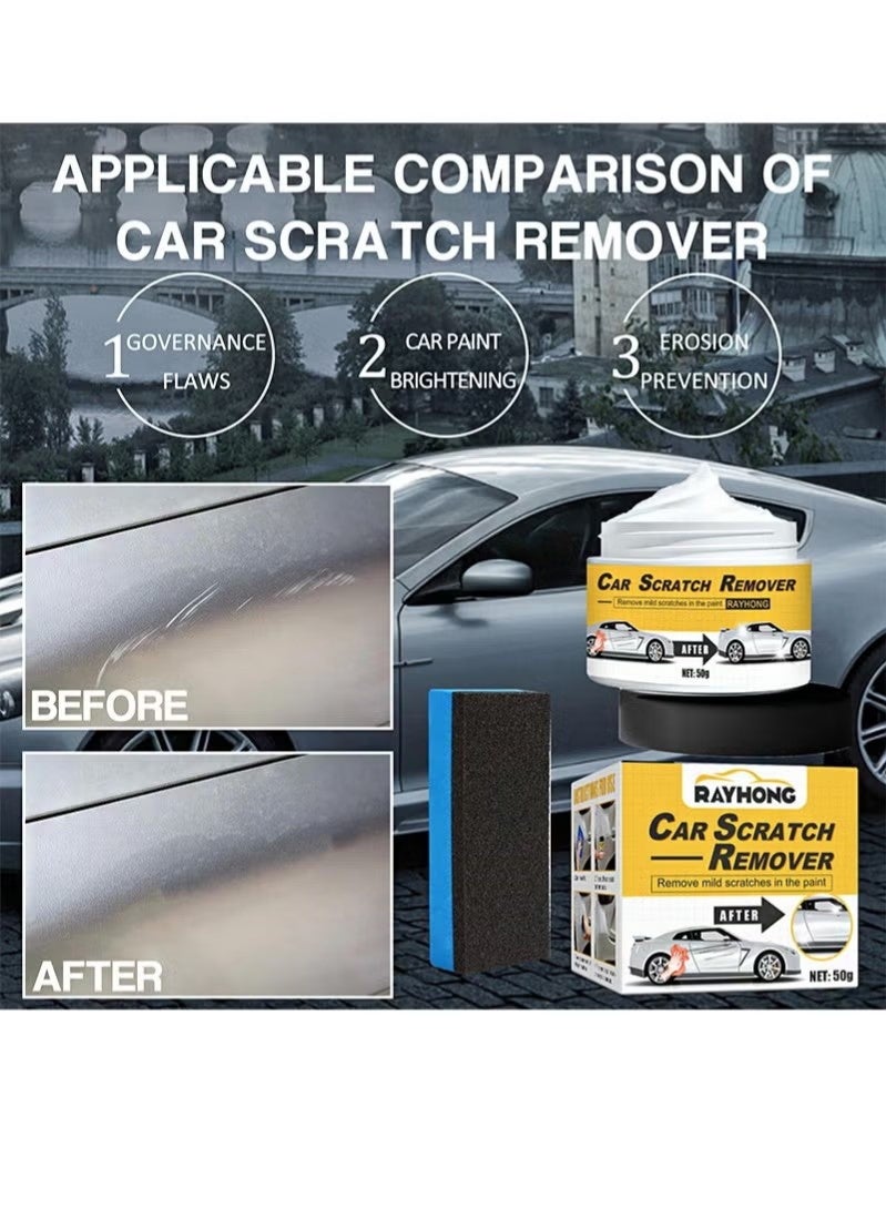 RAYHONG Car Scratch Remover Paste | Quick Fix for Light Scratches & Swirls | Scratch Hiding Agent & Paint Repair Cream - Image 4