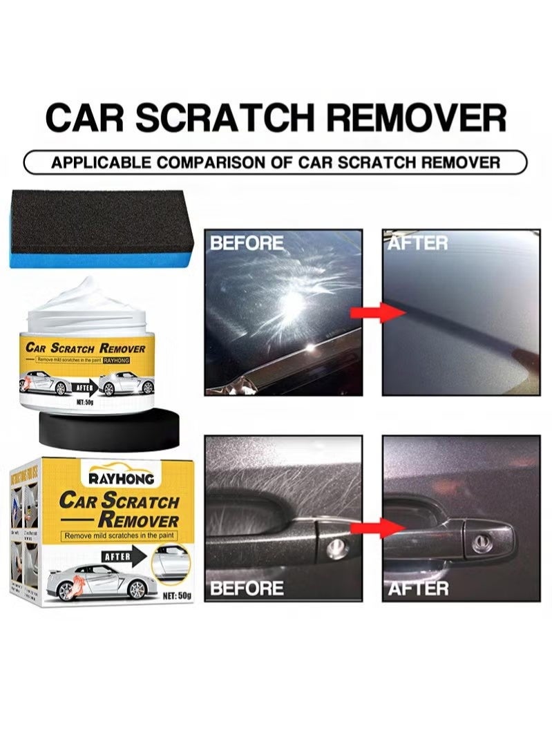 RAYHONG Car Scratch Remover Paste | Quick Fix for Light Scratches & Swirls | Scratch Hiding Agent & Paint Repair Cream - Image 2