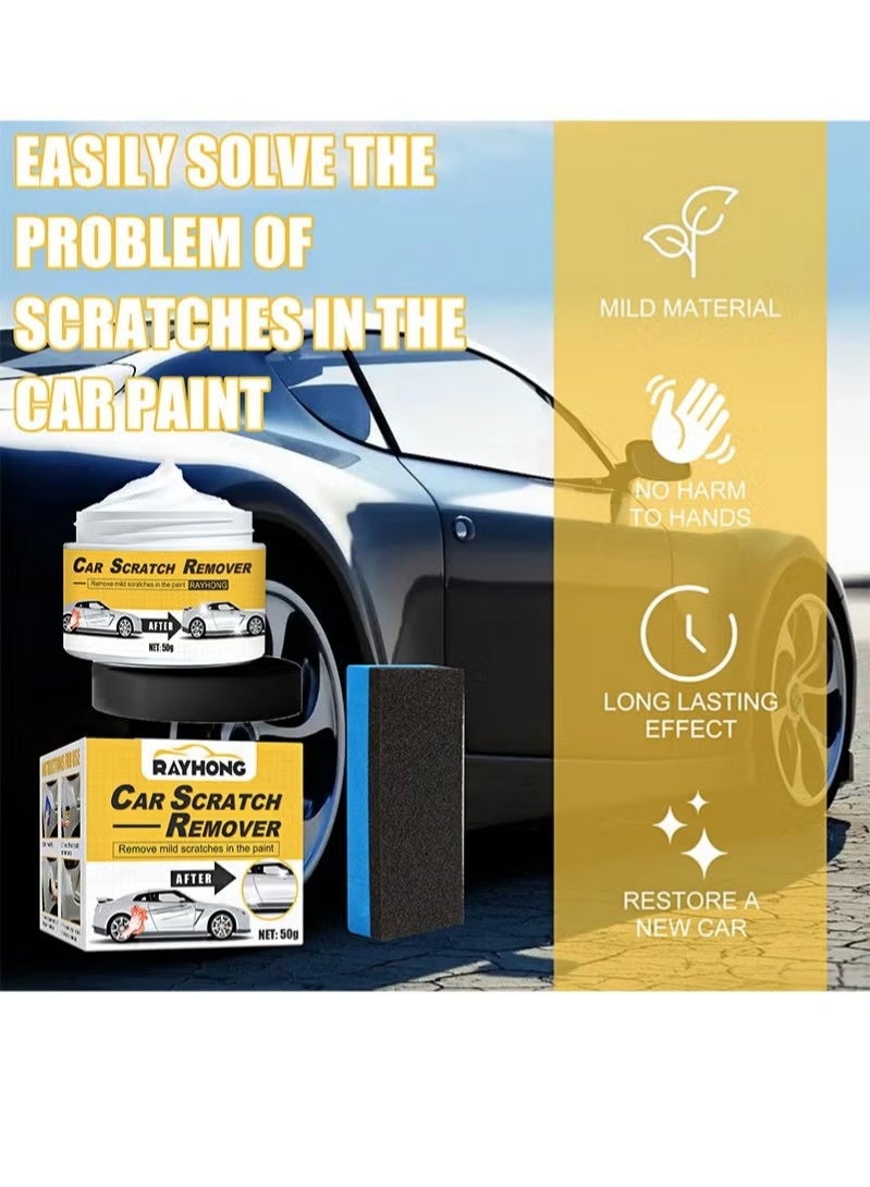 RAYHONG Car Scratch Remover Paste | Quick Fix for Light Scratches & Swirls | Scratch Hiding Agent & Paint Repair Cream - Image 3
