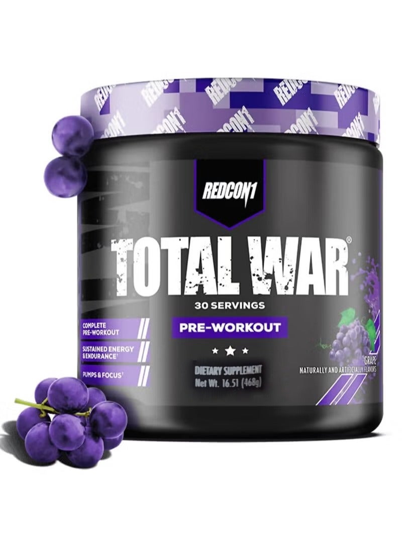 REDCON1 Total War Pre Workout, Grape 30 Servings