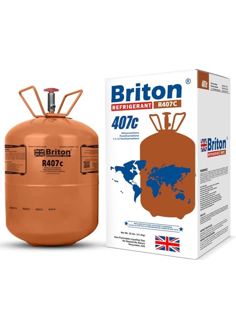 Refrigerant R407C For HVAC Disposable Cylinder 11.3Kg