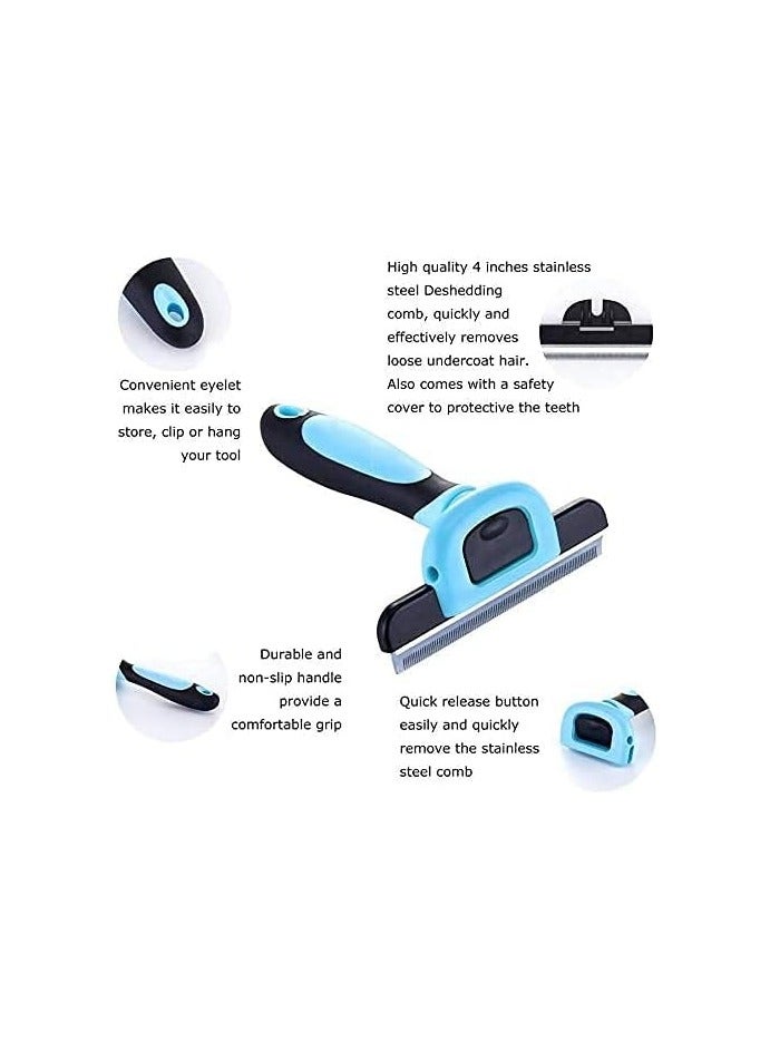 فرشاة تصفيف شعر الحيوانات الاليفة للشعر الطويل والقصير تقلل من تساقط الشعر بنسبة تزيد عن 95%، اداة احترافية لازالة تساقط الشعر للكلاب والقطط - Image 4