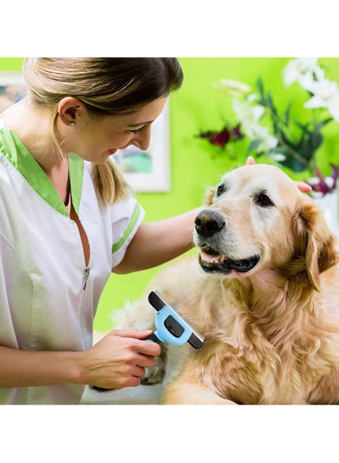 Pet Grooming De-shedding Tool Comb For Dogs and Cats, De-Shedding Brush For Short, Medium, And Long Hair All Breeds (Assorted Color)