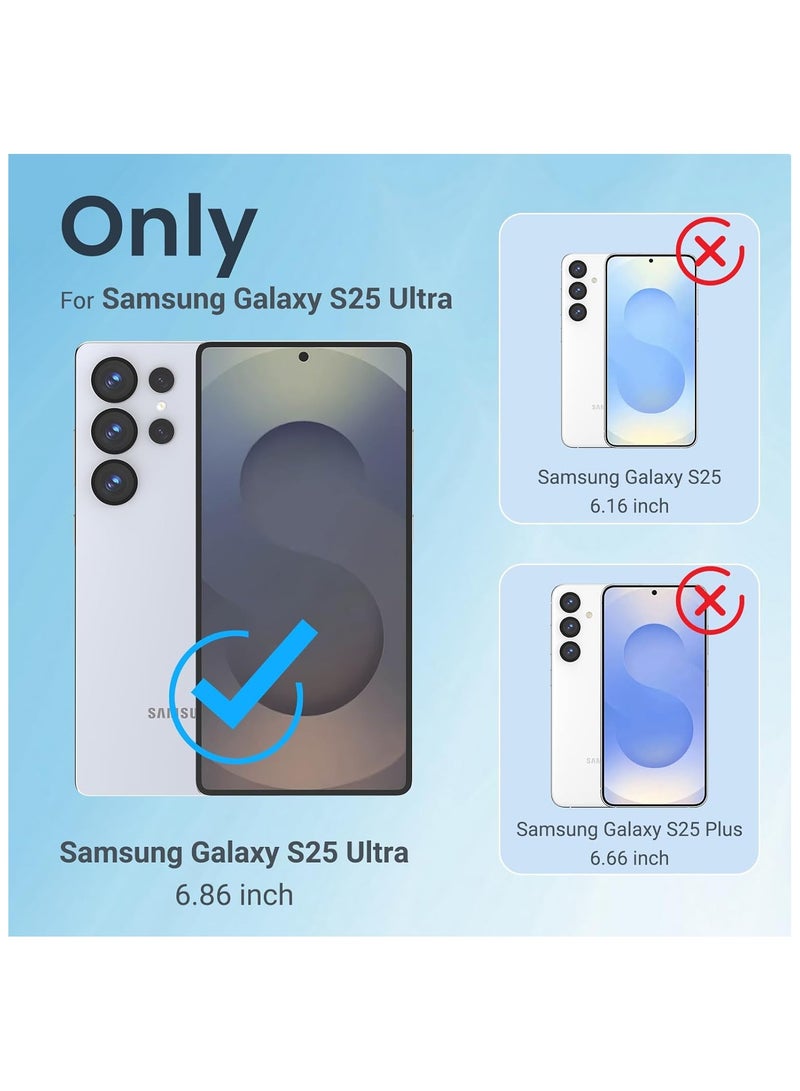 Denx Samsung Galaxy S25 Ultra Case Cover Magnetic Car Mount Kickstand & Holder, Premium Silicone Vertical & Horizontal Hand Strap and Grip with Multi Stand for Samsung Galaxy S25 Ultra (Dark Blue) - Image 5