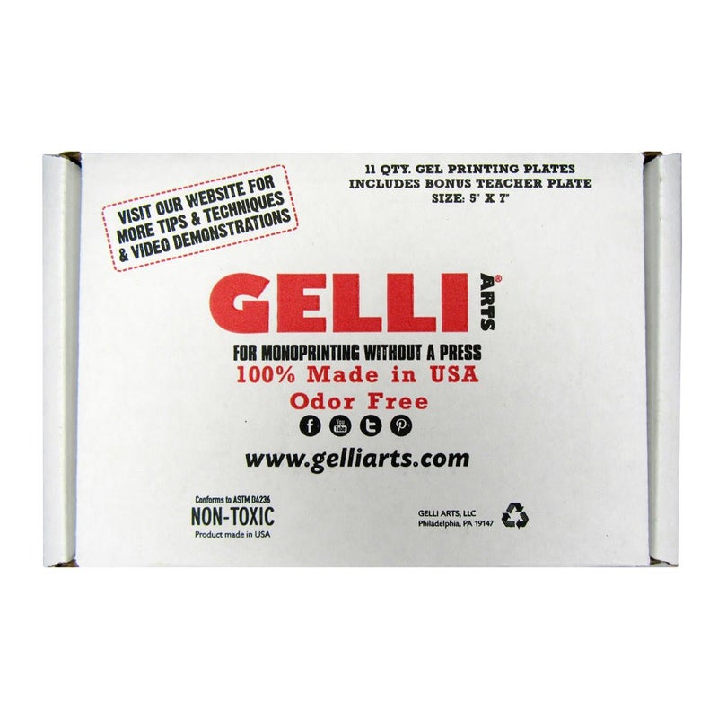 Gelli Arts GL862622000321 Class Pack Printing Plate 5 inch x 7 inch, 11 Pieces - Image 1