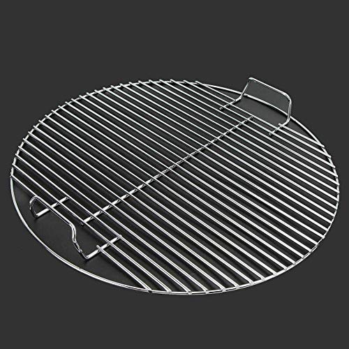 INDIAN DECOR. 313399 Round Cooking Rack for BBQ, Nonstick Stainless Steel Grilling BBQ Mesh Round Cook Grill Grid Grate for Home Outdoors Picnic - Chrome - Image 1