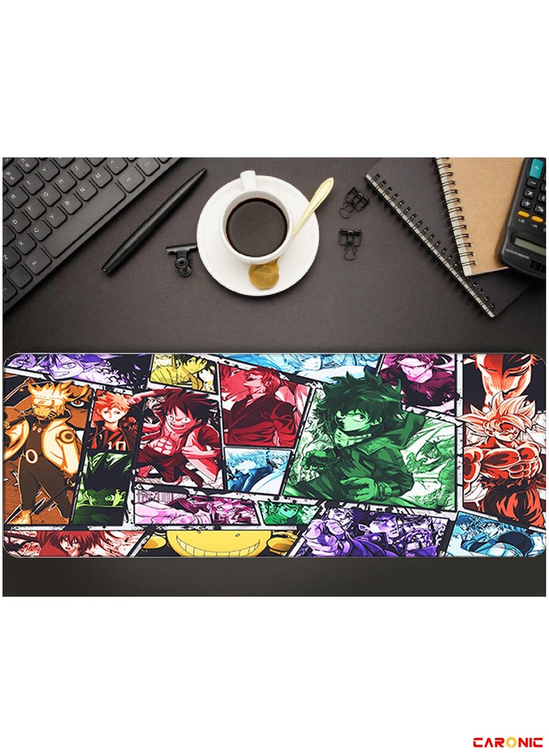 CARONIC - Large Gaming Mouse Pad with Superior Micro Weave Cloth Extended Desk Mousepad with Stitched Edges Non-Slip Base Water Resist Keyboard Pad For Gamer And Office Home YGO 114 - Image 1
