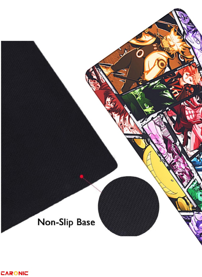 CARONIC - Large Gaming Mouse Pad with Superior Micro Weave Cloth Extended Desk Mousepad with Stitched Edges Non-Slip Base Water Resist Keyboard Pad For Gamer And Office Home YGO 114 - Image 1