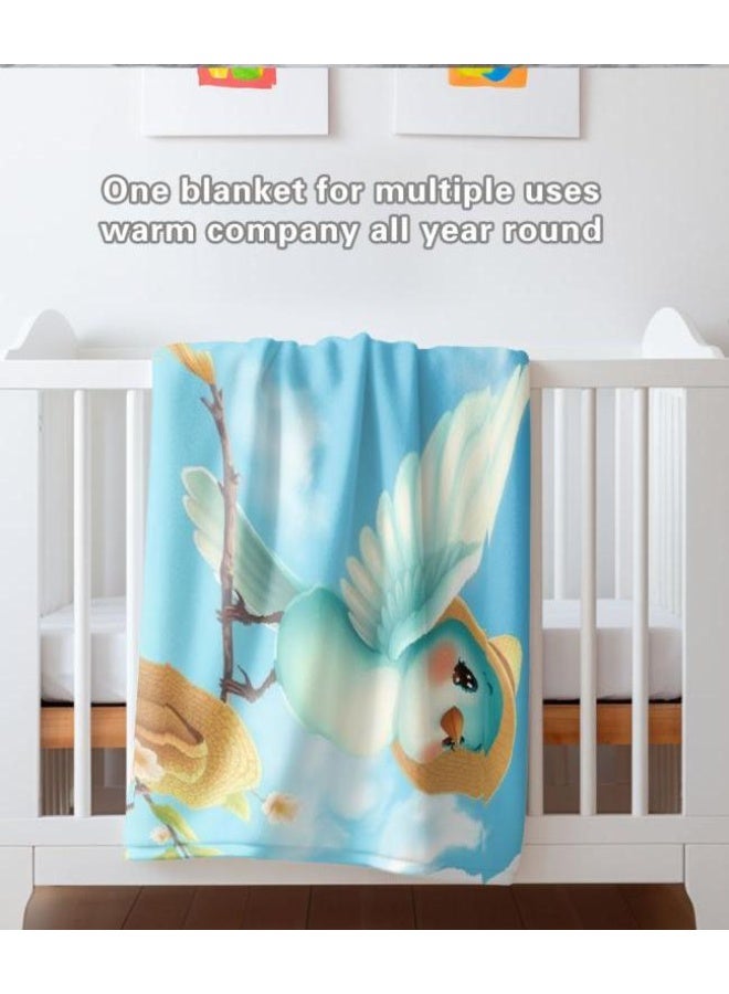 عام بطانية رقيقة من الفانيلا الكرتونية للأطفال أو الطلاب (دافئة ومريحة ومناسبة للنوم والألعاب) 100 سم * 150 سم - 632 - Image 1