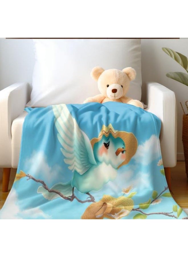 عام بطانية رقيقة من الفانيلا الكرتونية للأطفال أو الطلاب (دافئة ومريحة ومناسبة للنوم والألعاب) 100 سم * 150 سم - 632 - Image 5