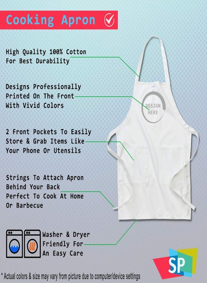 Speedy Pros Cotton Twill Aprons for Women & Men Everyone Loves A Nice Norwegian Girl Countries Countries Housewarming Gifts White Design Only - Image 2