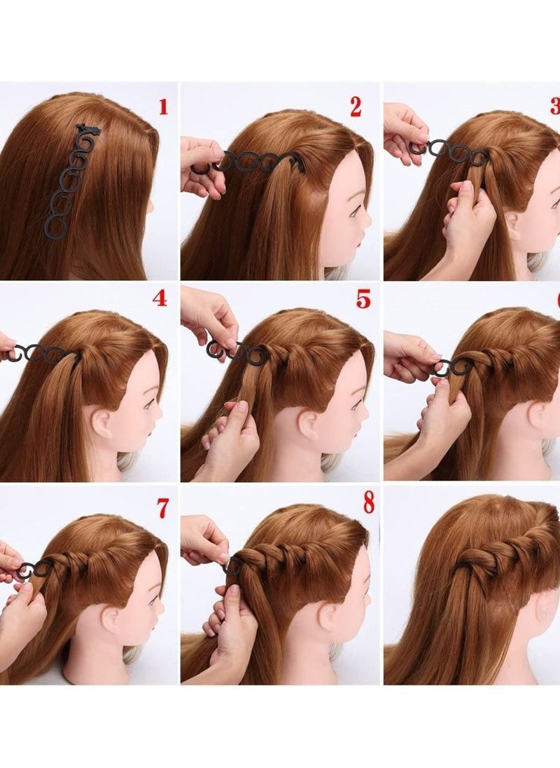 Y&D 4 PCS Women Braid Plaiting Twist Braider Roller Hook Bun Maker Hair Styling Tool DIY Accessories  - Image 5