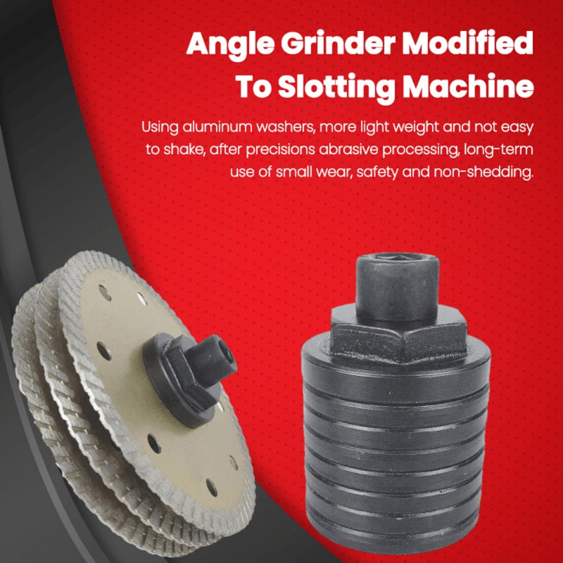 Angle Grinder Modified Slotting Machine - Lightweight Aluminum Washers, 2~5 Cutting Disc Capacity, Easy Modification Kit for Wall Tile Slotting - Image 5