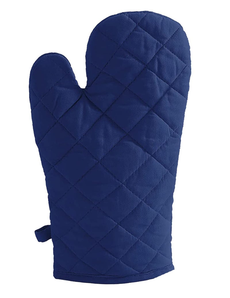 Kuber Industries Heat Resistant Cotton Kitchen Oven Mitt Microwave Gloves, Set of 2 (Blue)-HS43KUBMART26080, Standard - Image 5