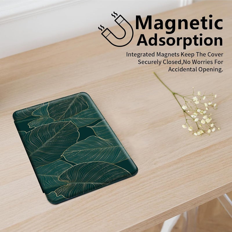 Mxfdegf for Fire HD 10 Tablet Case 11th Generation 2021 and Amazon Fire HD10 Plus Case 10.1", 360 Degree Rotating Stand Smart Protective Case,for Fire HD 10 2021 Tablet,Tropical Leaves - Image 3