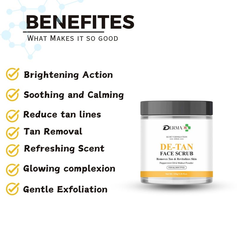 DERMAKR DERMA KR Retinol Night Face Cream50gm DTAN Face Scrub100gmFacial Pack Of 2 - Image 3