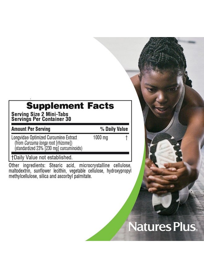 Natures Plus PRO Longvida Curcumin 1000 mg - 60 Mini-Tabs - Promotes Healthy Free Radical Protection - Non-GMO, Vegan, Gluten Free, Soy Free - 30 Servings - Image 4