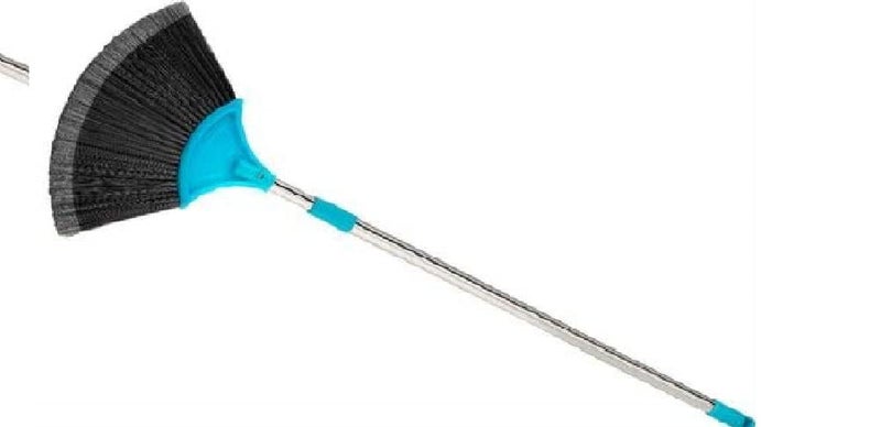 BIG CART 5 ft Pack of 1 Broom with Long Stainless Steel Rod and Extendable Cobweb Cleaner Stick Handle Brush Use in Fan Ceiling and Roof Cleaning Multicolour Standard brm451 - Image 1