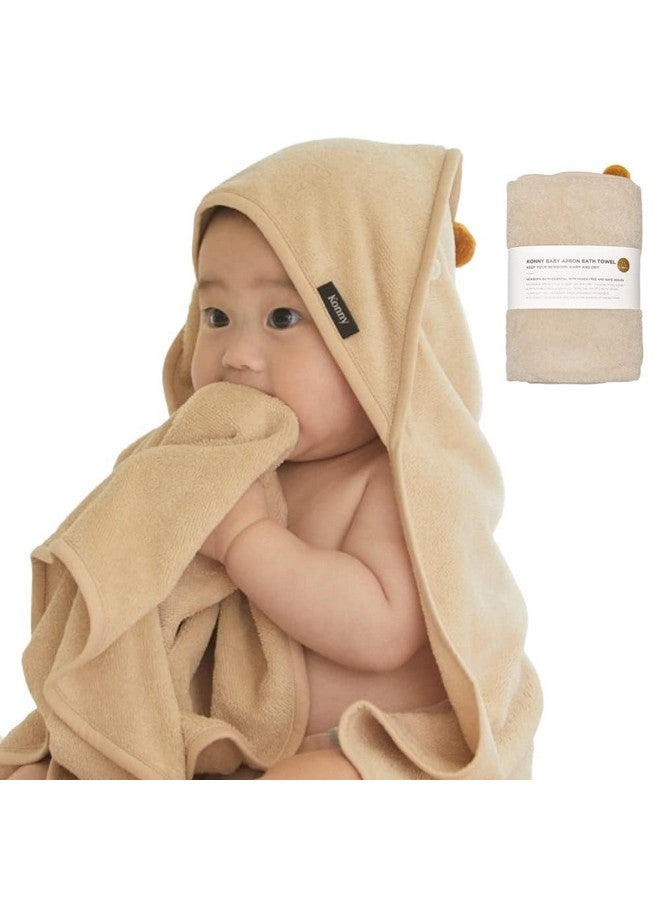 Konny Baby Apron Bath Towel Newborn Essentials Cloths - New Beige (0M - 3Y)… - Image 1