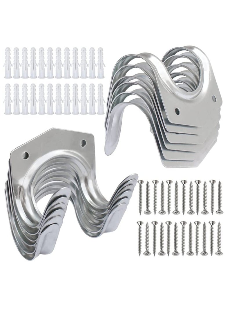 Tool Hanger Hooks Set, Wall Hooks for Garage Shed and Garden Tool Storage Organiser, Wall Mount Garage Hooks 12 Pack  - Image 1
