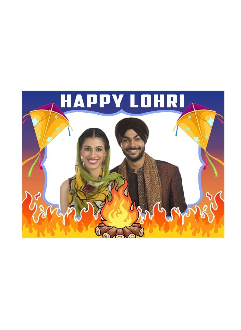 Theme My Party - Theme My Party Lohri Celeberation Selfie Photo Booth Picture Frame (Photo Frame) - Image 1