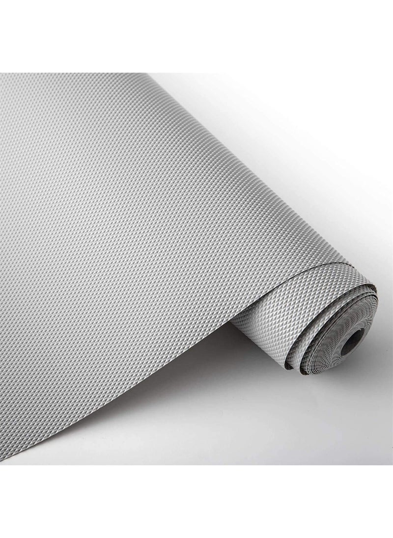 Kuber Industries Kuber Industries Duty Diamond/Dots Shelf Liners, Non-Slip Drawer Liner Cabinet Pad Refrigerator Mat No Odor for Home and Kitchen-45X500 cm (5 Mtr,Grey)-KUBMART11715  - Image 1