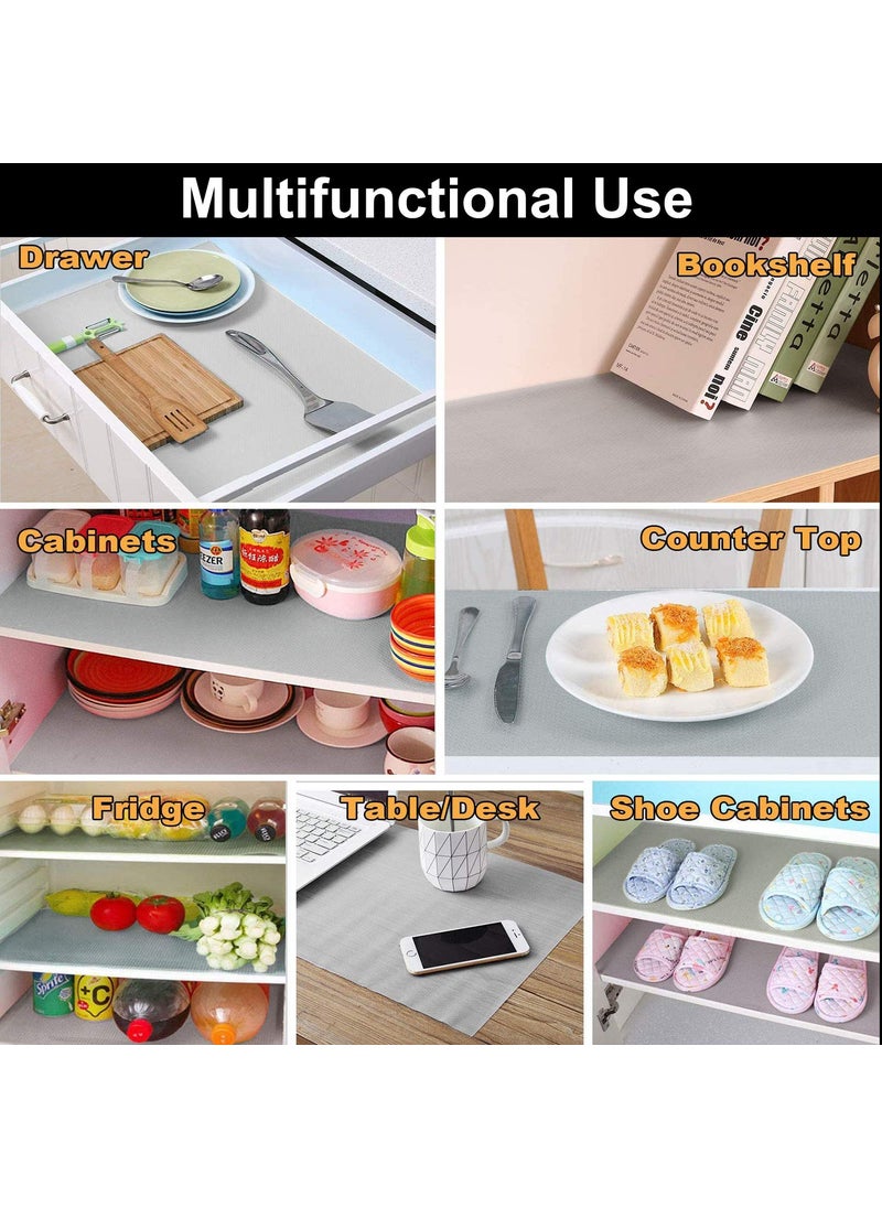 Kuber Industries Kuber Industries Duty Diamond/Dots Shelf Liners, Non-Slip Drawer Liner Cabinet Pad Refrigerator Mat No Odor for Home and Kitchen-45X500 cm (5 Mtr,Grey)-KUBMART11715  - Image 4