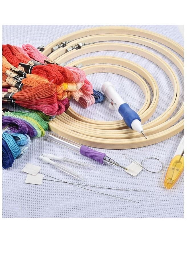fashionhome - Complete Cross Stitch Kits for Adults and Beginners DIY Embroidery Kit Come With Cloth, Hoop, Needles and Threads - Image 1