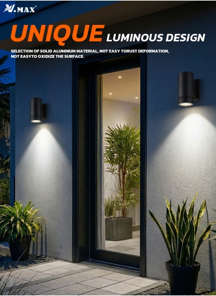 Vmax 1 Piece Outdoor Wall Light 16.3 cm – 2000LM Aluminum Waterproof LED Sconce, 3000K Warm White Exterior Lamp for Garden & Villa - Image 1