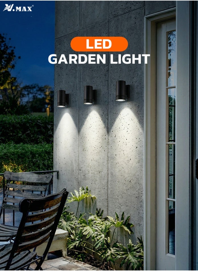 Vmax 1 Piece Outdoor Wall Light 16.3 cm – 2000LM Aluminum Waterproof LED Sconce, 3000K Warm White Exterior Lamp for Garden & Villa - Image 2