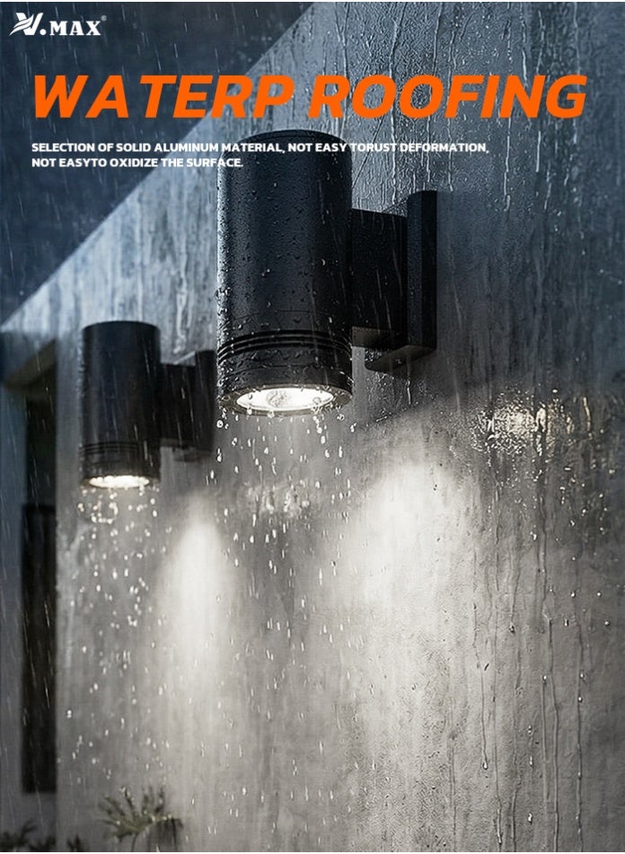 Vmax 1 Piece Outdoor Wall Light 16.3 cm – 2000LM Aluminum Waterproof LED Sconce, 3000K Warm White Exterior Lamp for Garden & Villa - Image 5