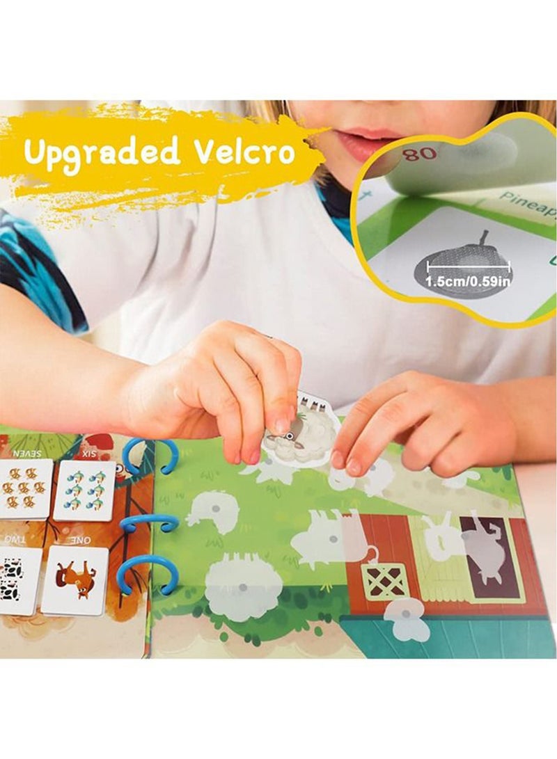 Early Toddler Educational Busy Book, Farm Theme Preschool Learning Activities Quiet Book for Kids to Develop Learning Skills  - Image 5