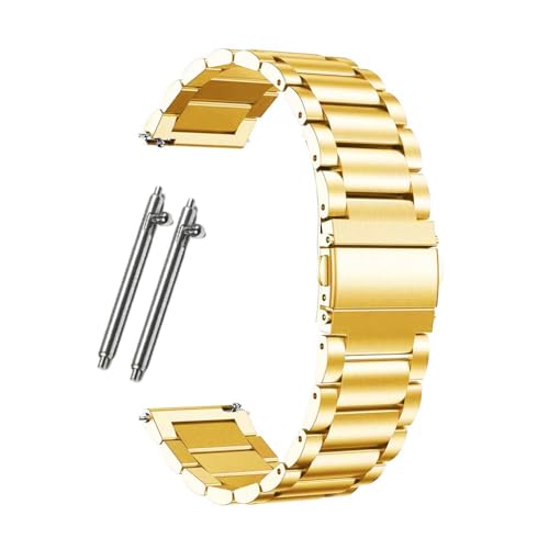 ADAMO 22mm Watch Golden Chain compatible for Phoenix Ultra/Phoenix/Pulse 2/Xtend Pro/Xtend Call and ALL 22mm wristwatch and smartwatches P19BZY11 - Image 1