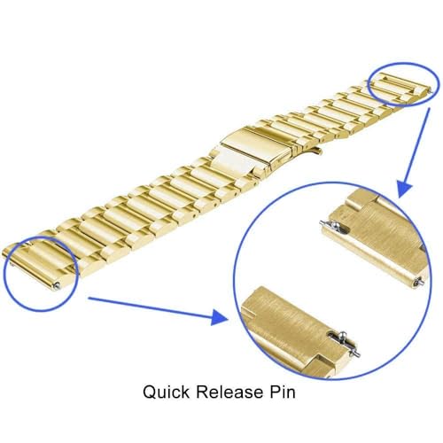 ADAMO 22mm Watch Golden Chain compatible for Phoenix Ultra/Phoenix/Pulse 2/Xtend Pro/Xtend Call and ALL 22mm wristwatch and smartwatches P19BZY11 - Image 4