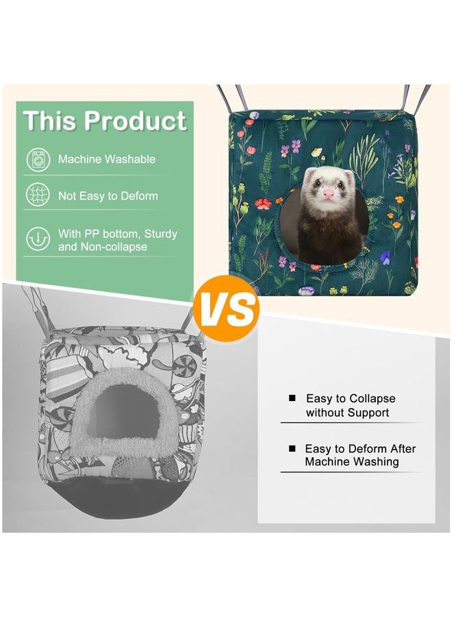 Glittme Ferret Hammock 4 Pack Ferret Cage Accessories Washable Rat Hammock Soft Guinea Pig Hammock for Ferrets, Rat, Sugar Glider, Squirrel - Image 3