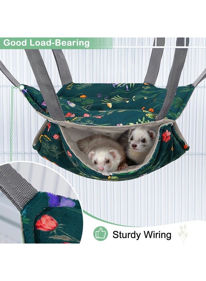 Glittme Ferret Hammock 4 Pack Ferret Cage Accessories Washable Rat Hammock Soft Guinea Pig Hammock for Ferrets, Rat, Sugar Glider, Squirrel - Image 5