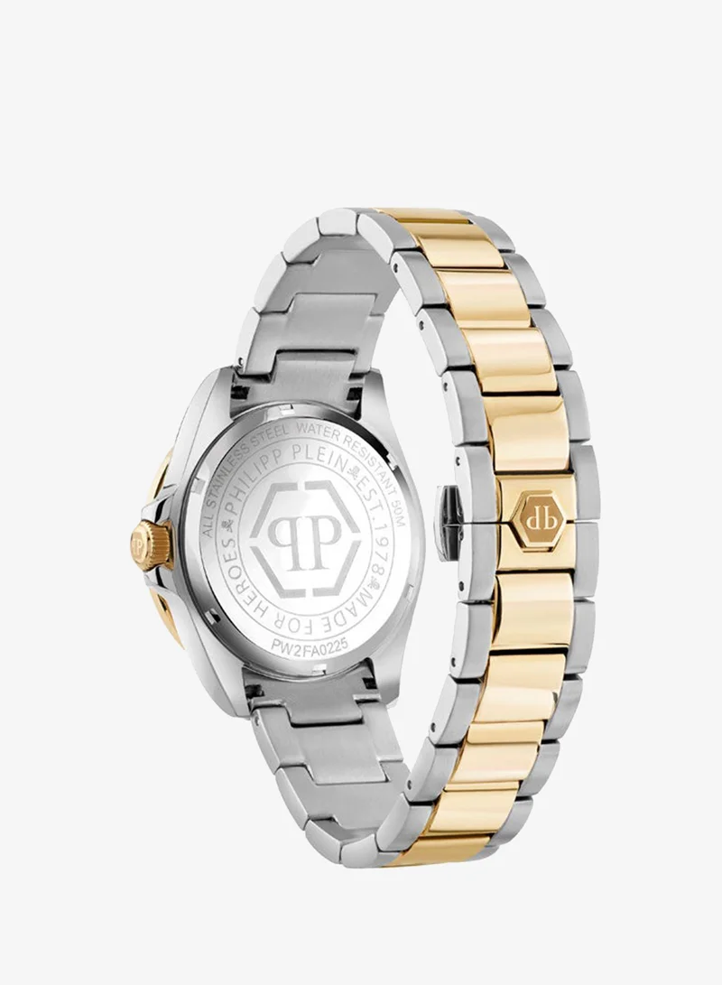 Philipp Plein Lady Empire Stainless Steel Bracelet Analog Watch for Women, 39mm