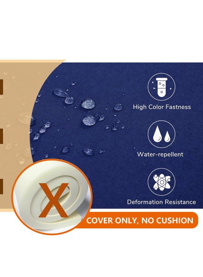 Oslimea Outdoor Seat Cushion Slip Cover 24" x 24", Waterproof Patio Furniture Chair Cushion Cover Replacement Pillow Slip Seat Cushion Cover 4 Pack - Covers Only, Dark Blue - Image 4