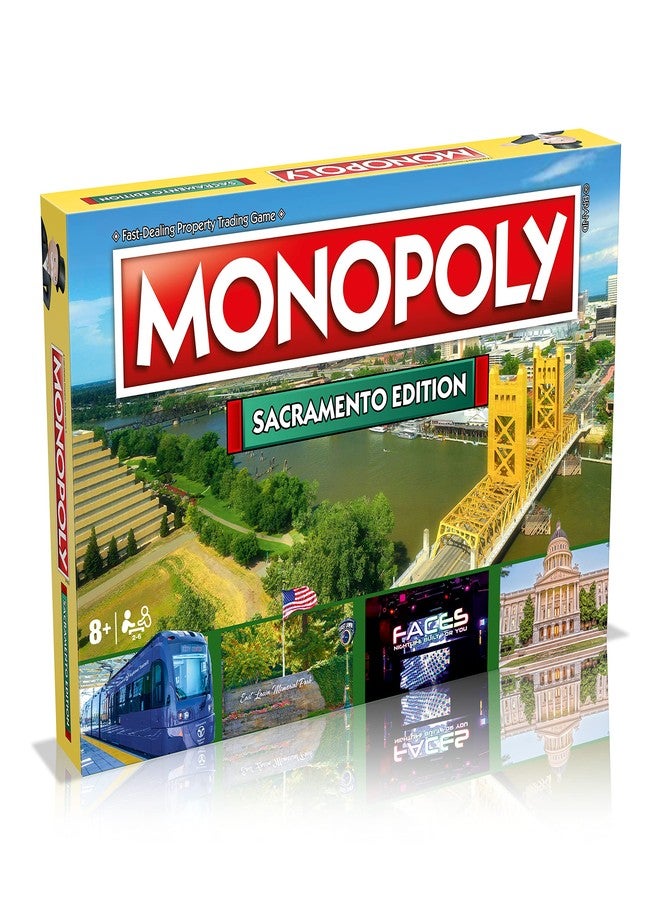 Top Trumps Monopoly Board Game Sacramento Edition: 2-6 Players Family Board Games for Kids and Adults, Board Games for Kids 8 and up, for Kids and Adults, Ideal for Game Night - Image 1
