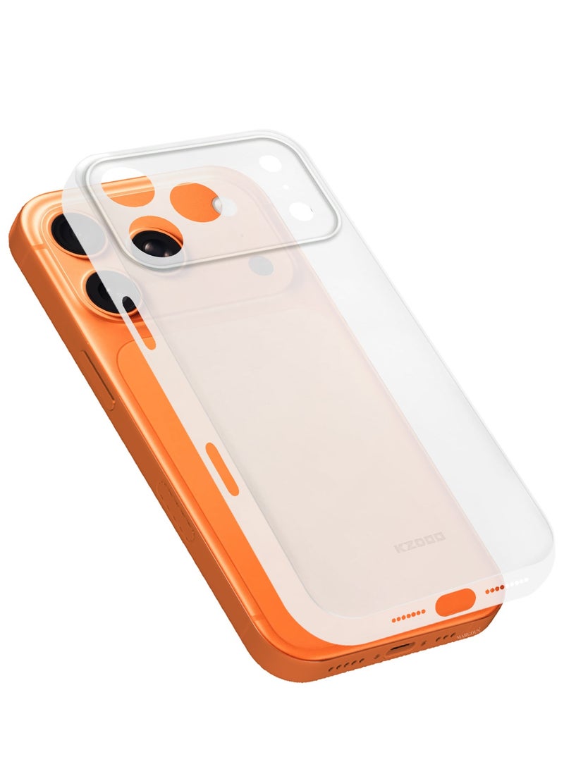 KZDOO 2 Packs Air Skin  Case  Cover for Apple iPhone 17 Pro Max - Sturdy Back Cover - Durable Thin Case - Drop Protection Cover with 3D Screen Protector - Frosted Clear - Image 4